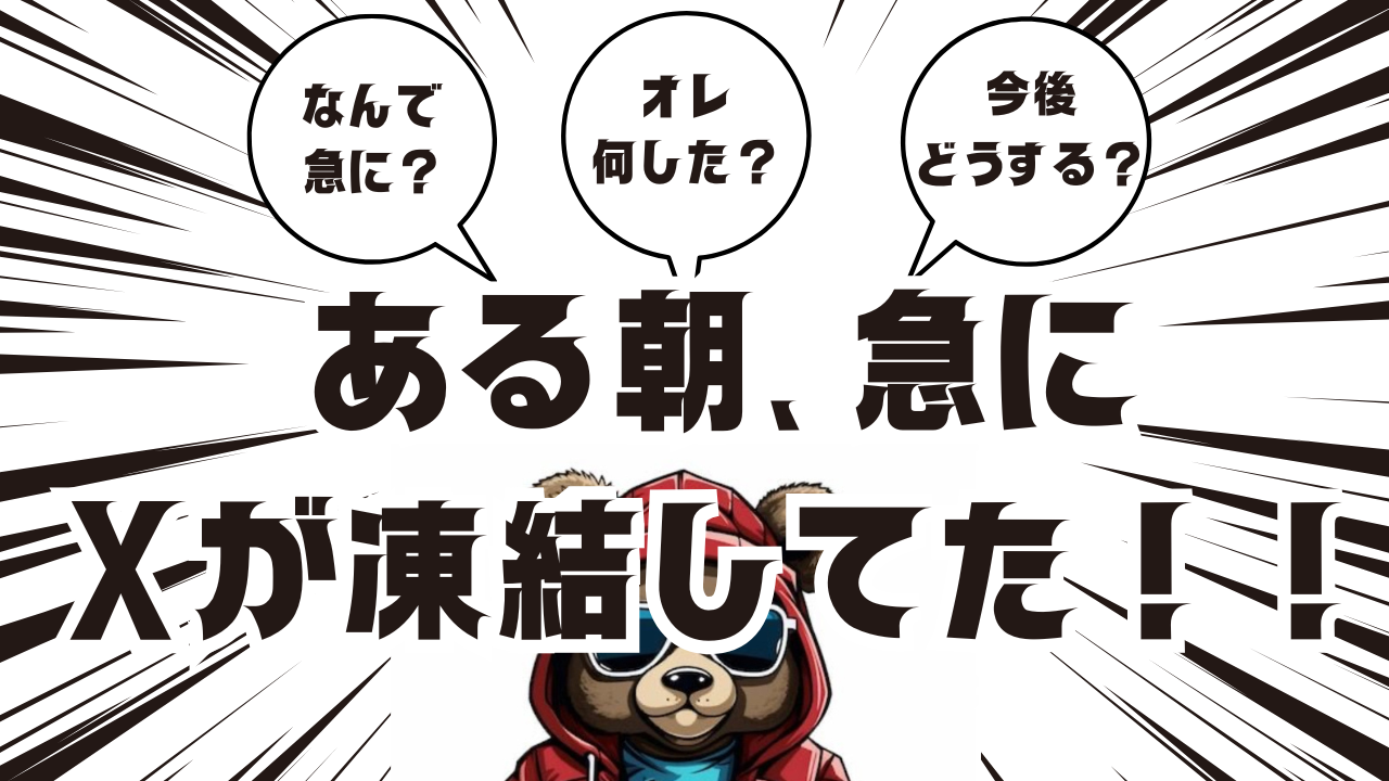 ある朝、起きたらXが凍結していた…絶望からの復活。〜凍結した原因と対策も添えて〜